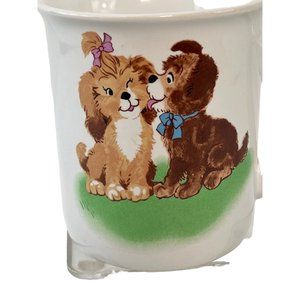 Hugging Puppies Dogs Friends Collectible Coffee Tea Mug JSNY Taiwan Vintage 80s